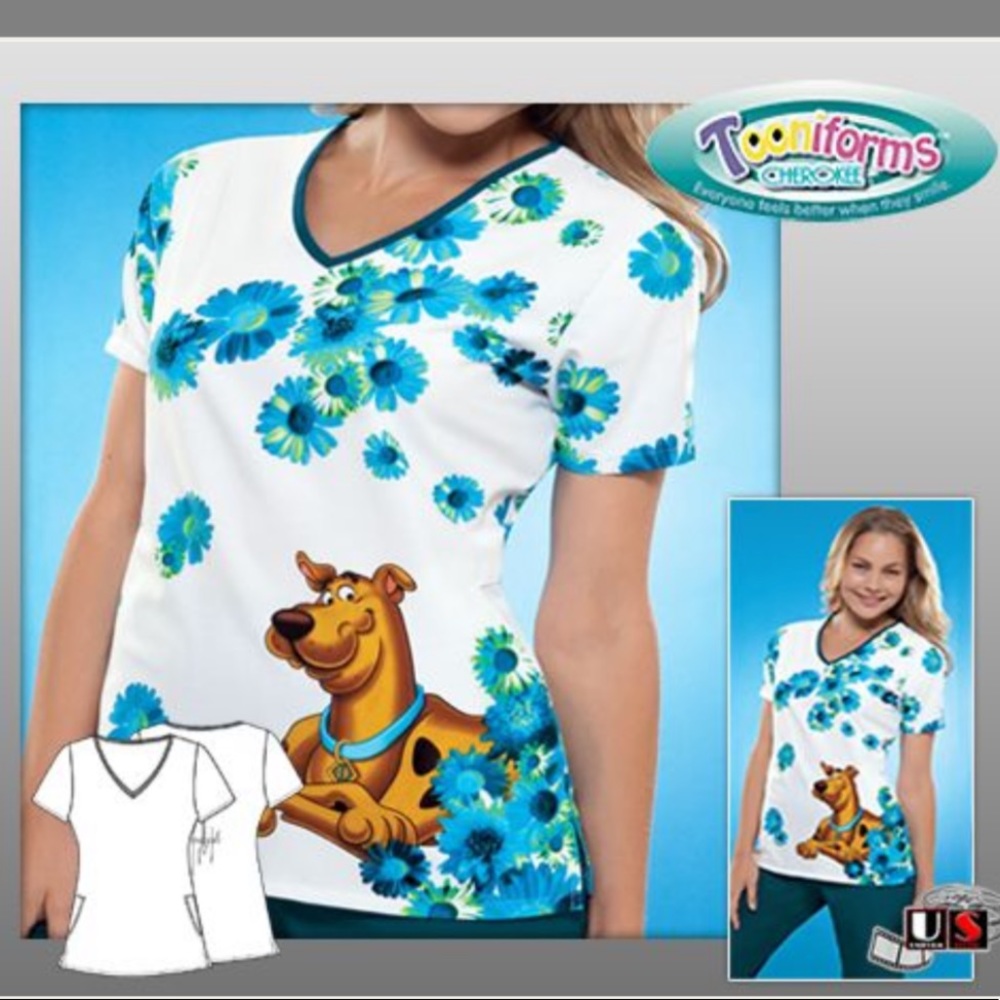 Tooniforms Scooby-Doo Scrub Top - Picture 1 of 5